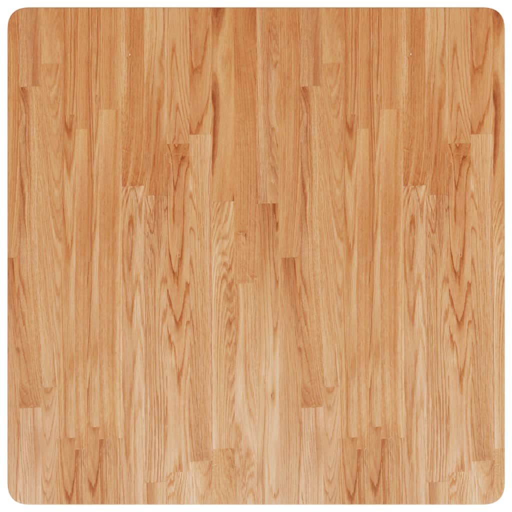 Četvrtasta stolna ploča svjetlosmeđa 80x80x1,5 cm od hrastovine
