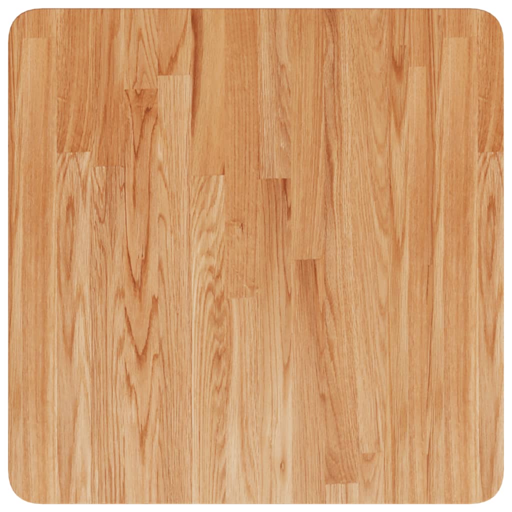 Četvrtasta stolna ploča svjetlosmeđa 50x50x2,5 cm od hrastovine