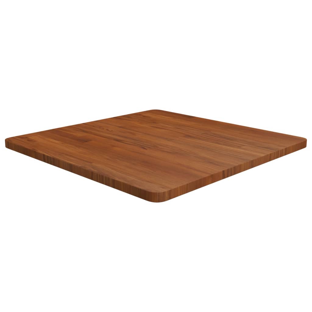 Četvrtasta stolna ploča smeđa 70x70x2,5 cm tretirana hrastovina