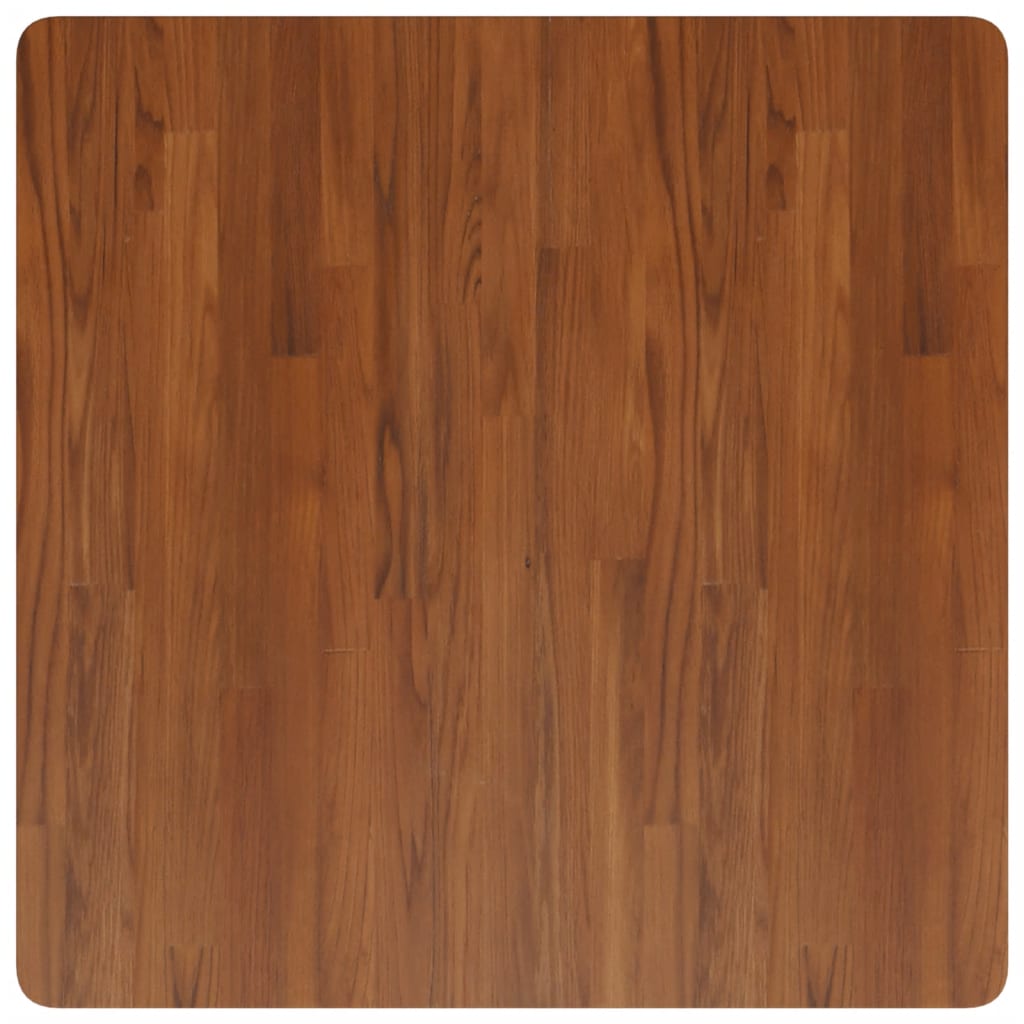 Četvrtasta stolna ploča tamnosmeđa 80x80x2,5 cm tretirani hrast