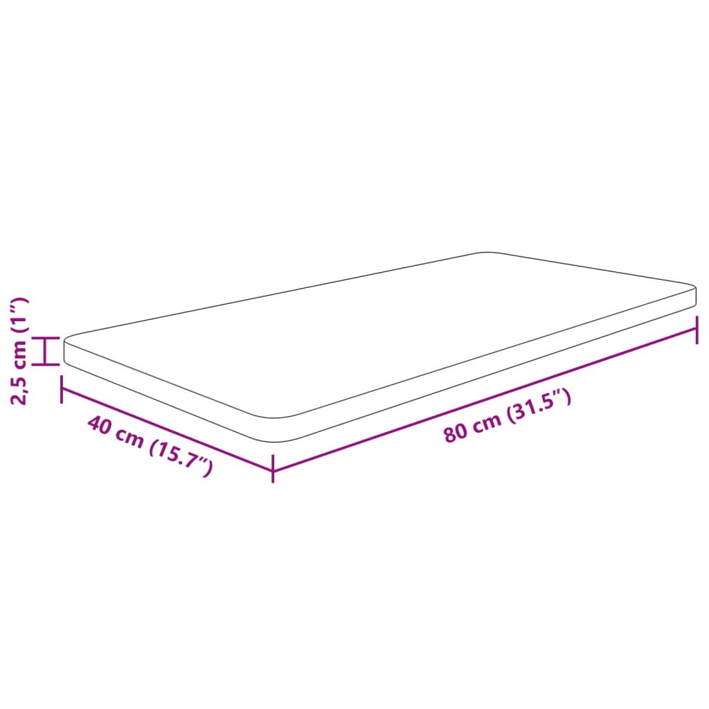 Kupaonska radna ploča tamnosmeđa 80x40x2,5 cm tretirano drvo