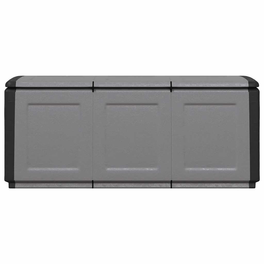 Vrtna kutija za pohranu 138 x 53 x 57 cm 330 L tamnosiva i crna