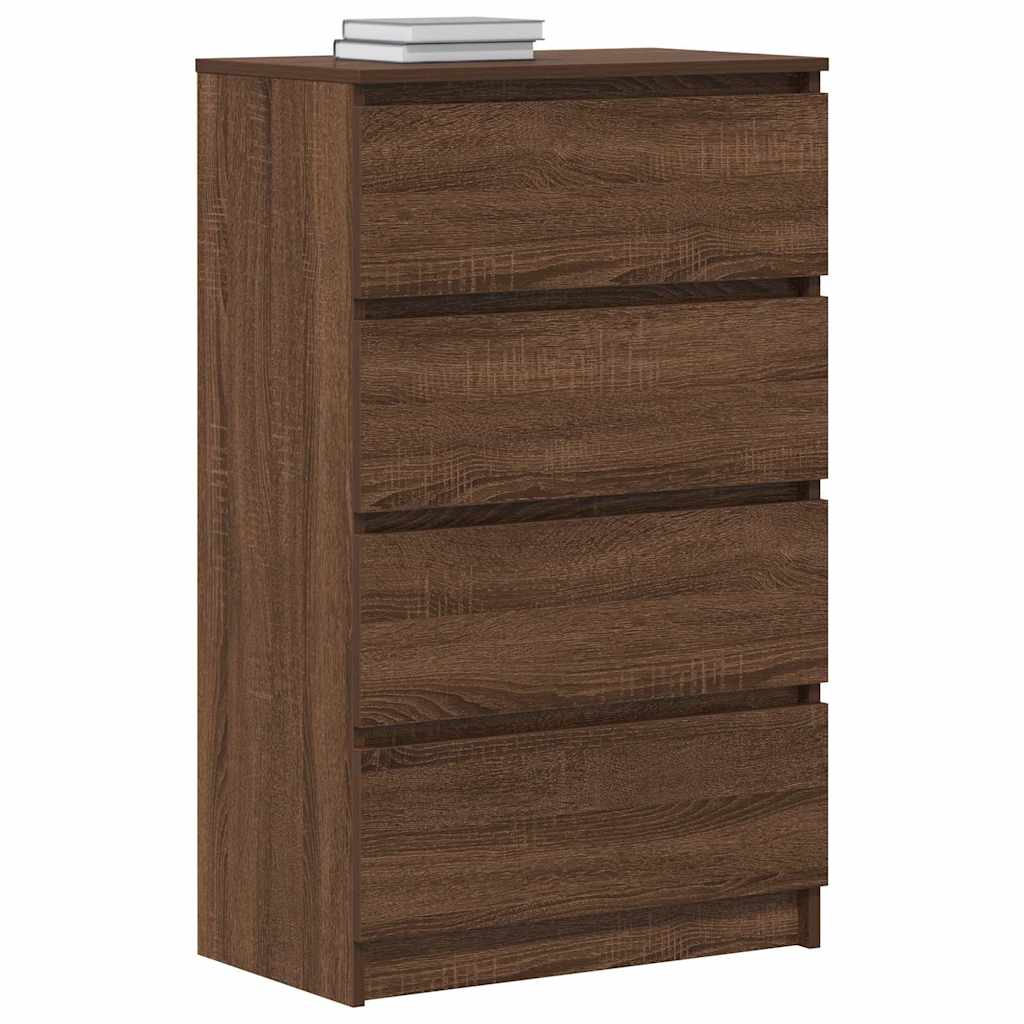 Komoda boja smeđeg hrasta 60 x 35 x 98,5 cm konstruirano drvo