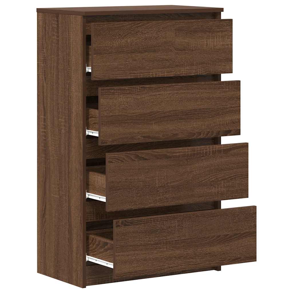 Komoda boja smeđeg hrasta 60 x 35 x 98,5 cm konstruirano drvo