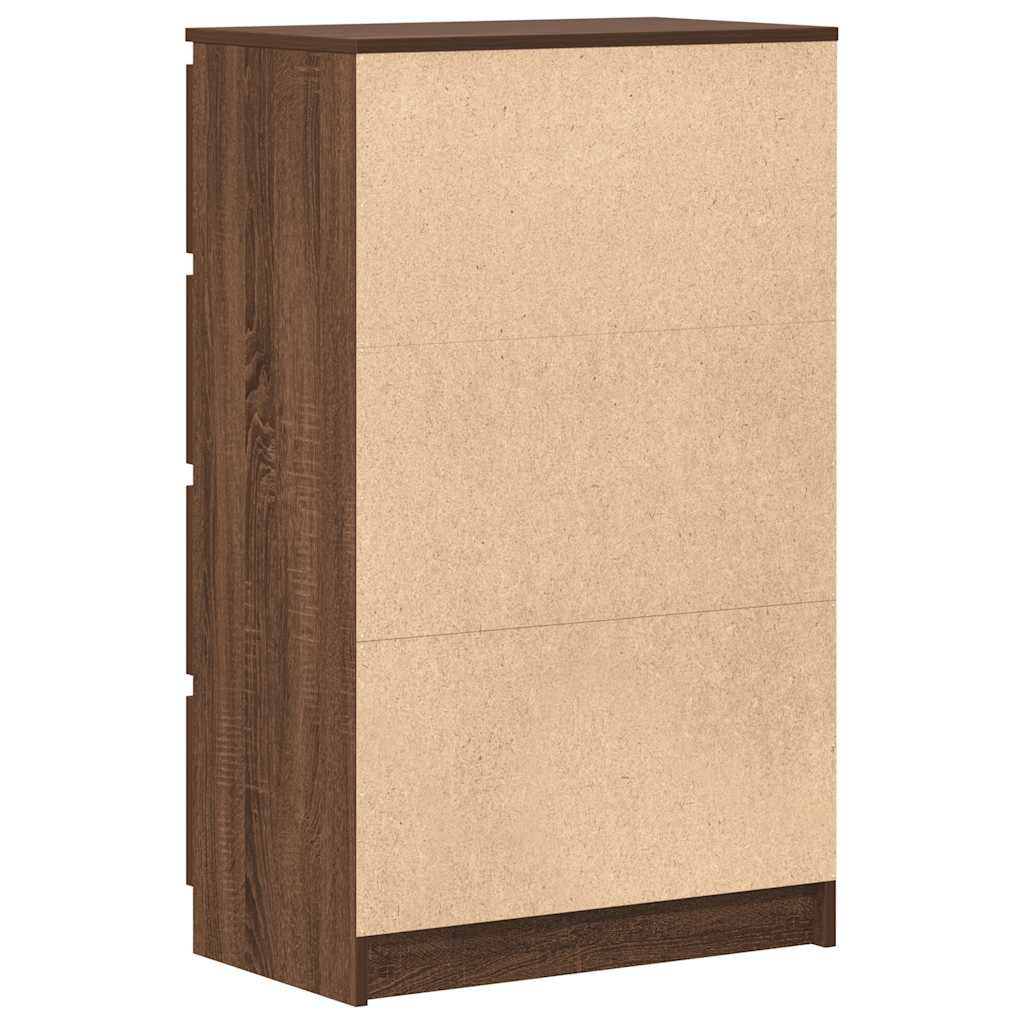Komoda boja smeđeg hrasta 60 x 35 x 98,5 cm konstruirano drvo