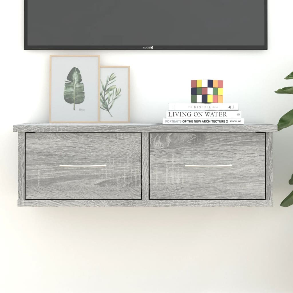 Zidni ormarić boja sivog hrasta 60x26x18,5 cm konstruirano drvo