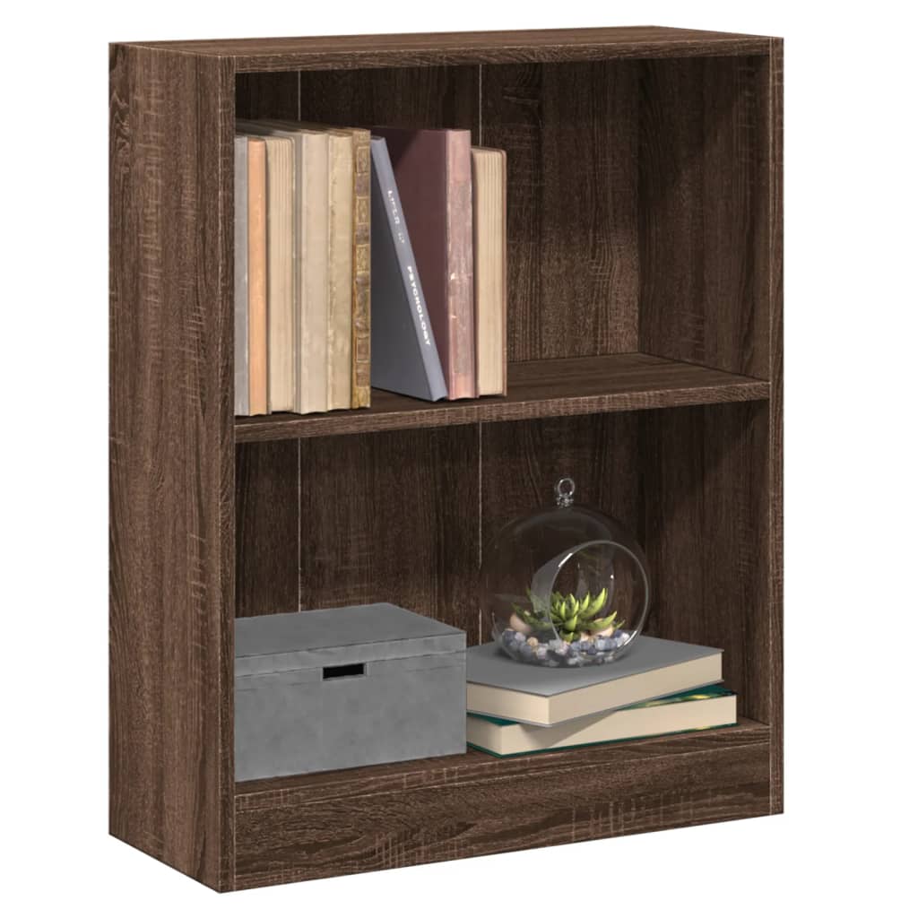 Polica za knjige smeđi hrast 60x24x76 cm konstruirano drvo
