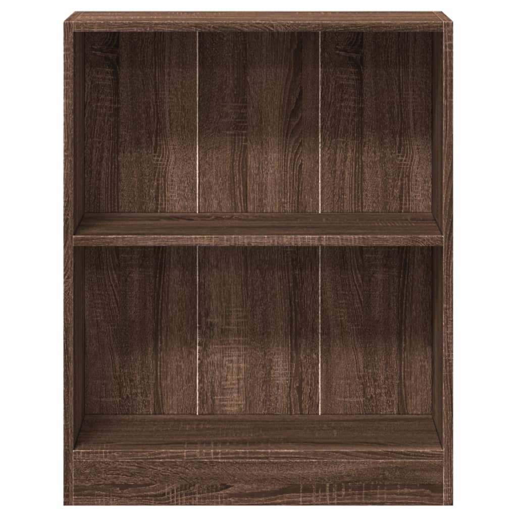 Polica za knjige smeđi hrast 60x24x76 cm konstruirano drvo