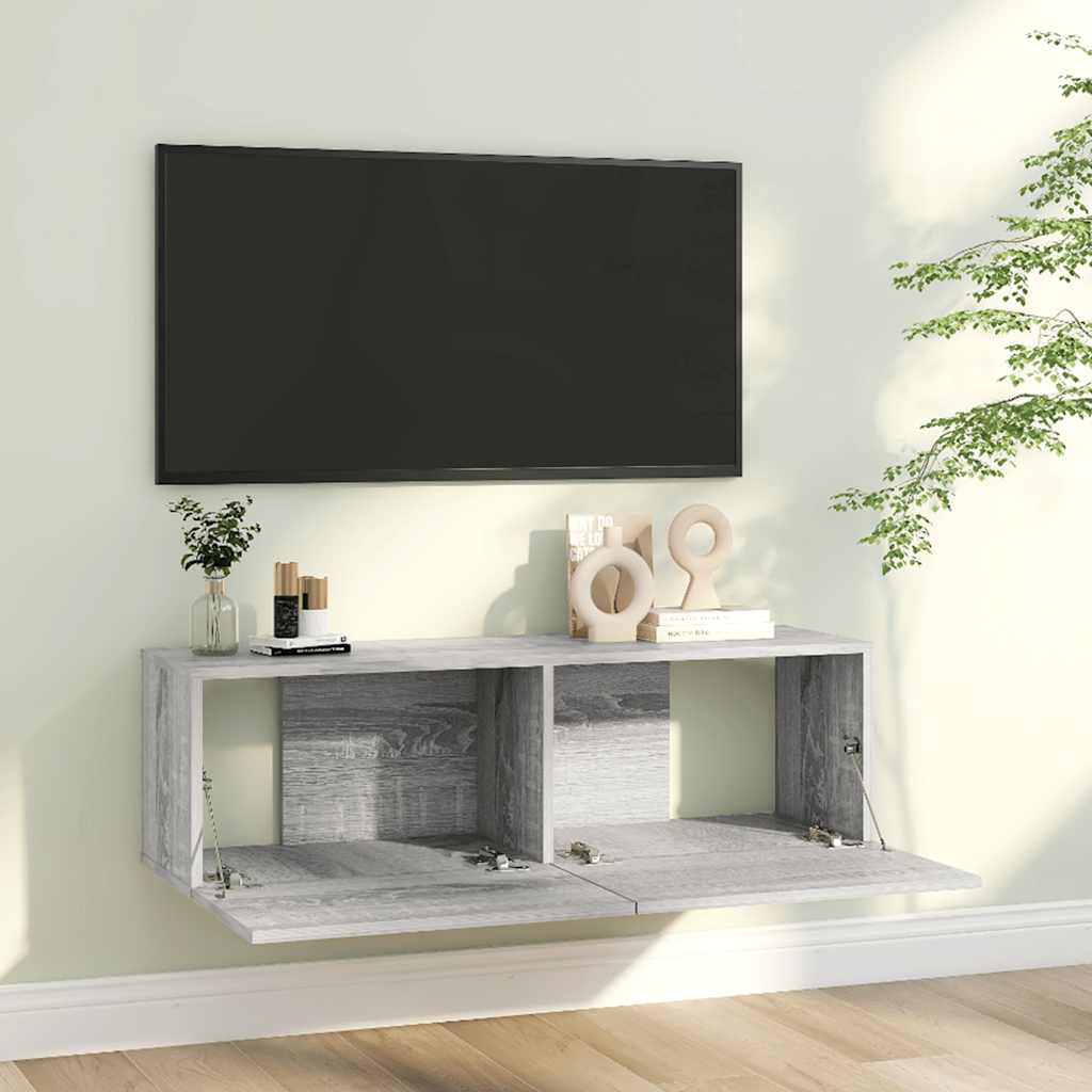 Zidni TV ormarić hrast sonoma 100x30x30 cm konstruirano drvo