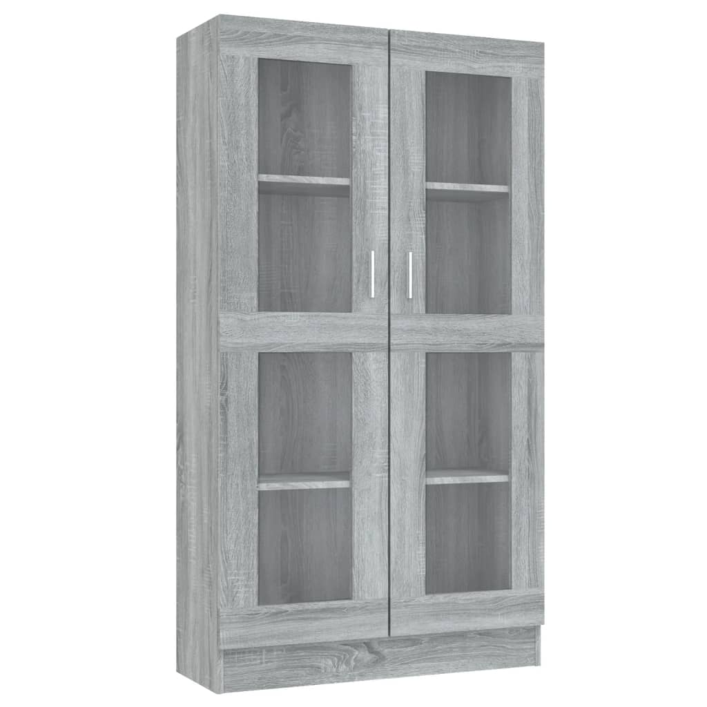 Vitrina siva boja hrasta sonome 82,5 x 30,5 x 150 cm drvena