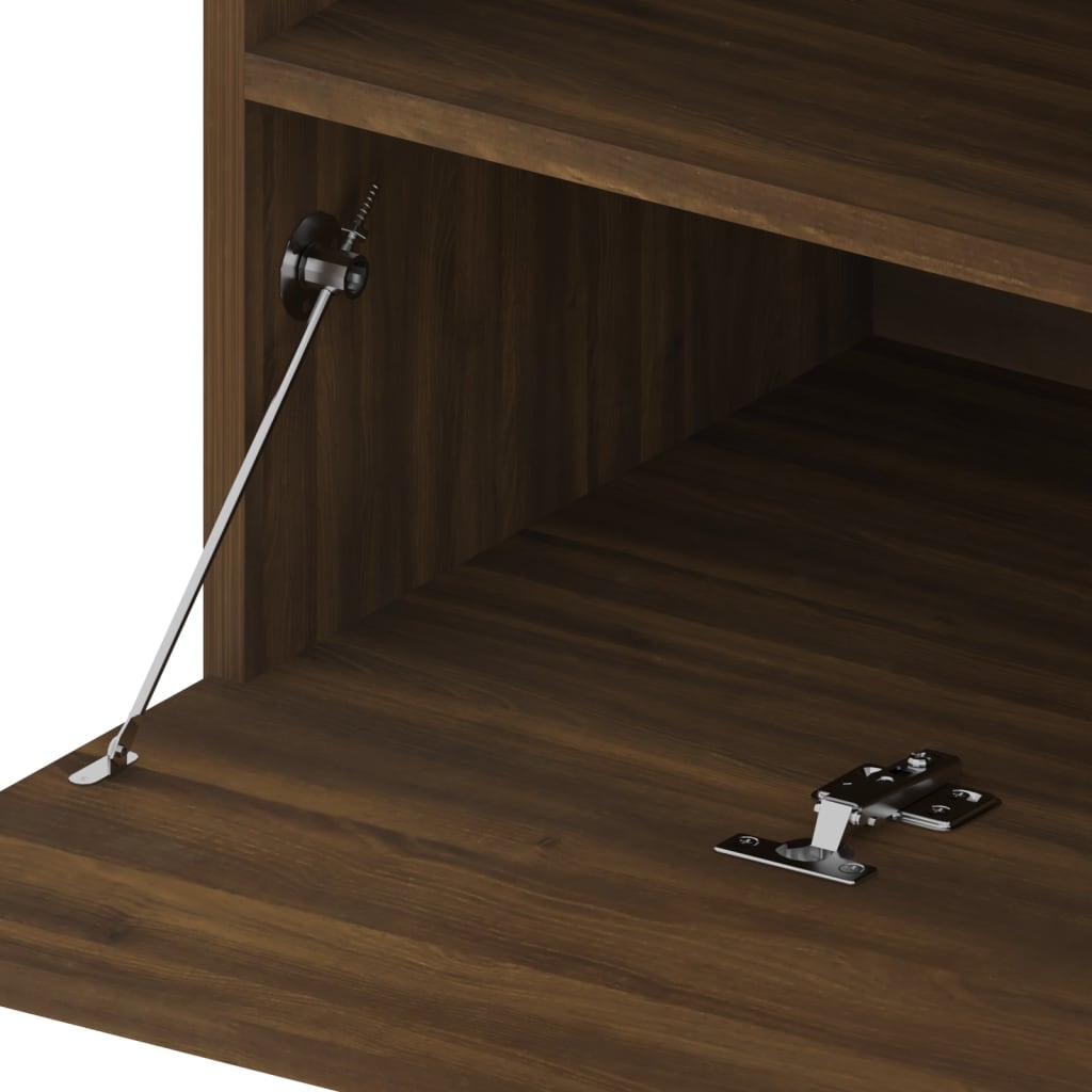 TV ormarić s LED svjetlima boja smeđeg hrasta 75 x 35 x 40 cm