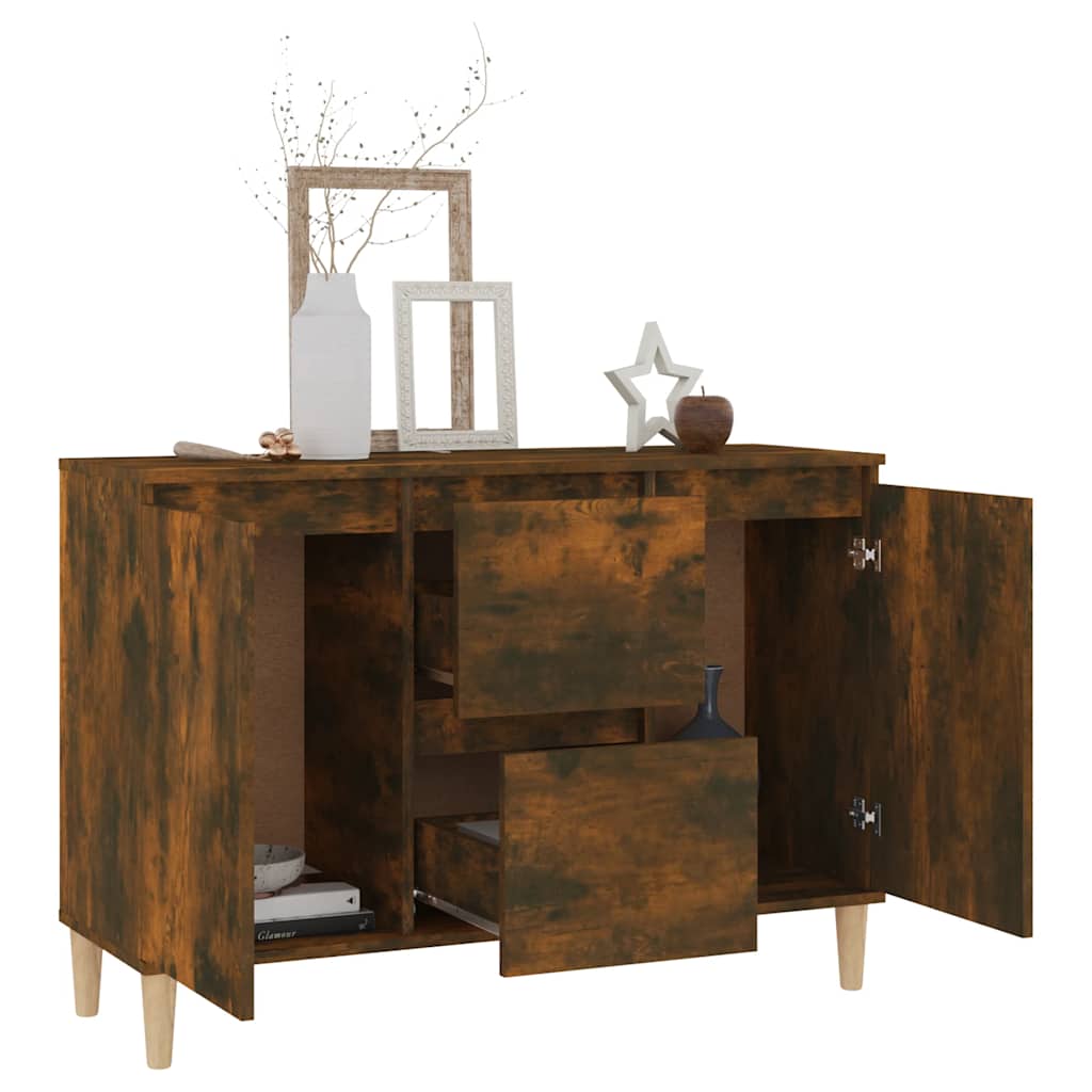 Komoda boja dimljenog hrasta 101x35x70 cm konstruirano drvo