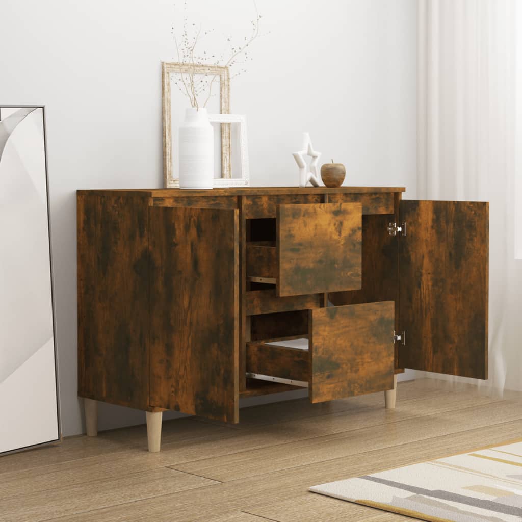 Komoda boja dimljenog hrasta 101x35x70 cm konstruirano drvo