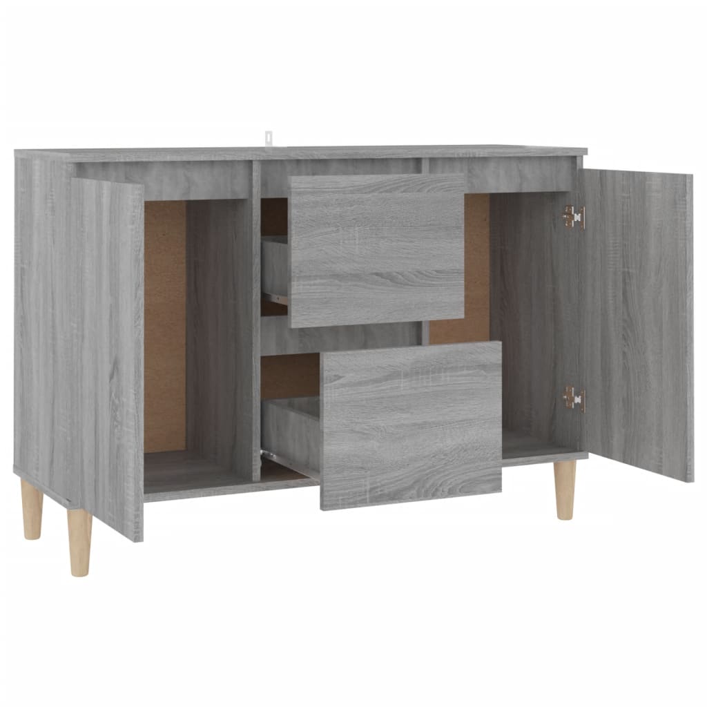 Komoda siva boja hrasta 101x35x70 cm od konstruiranog drva