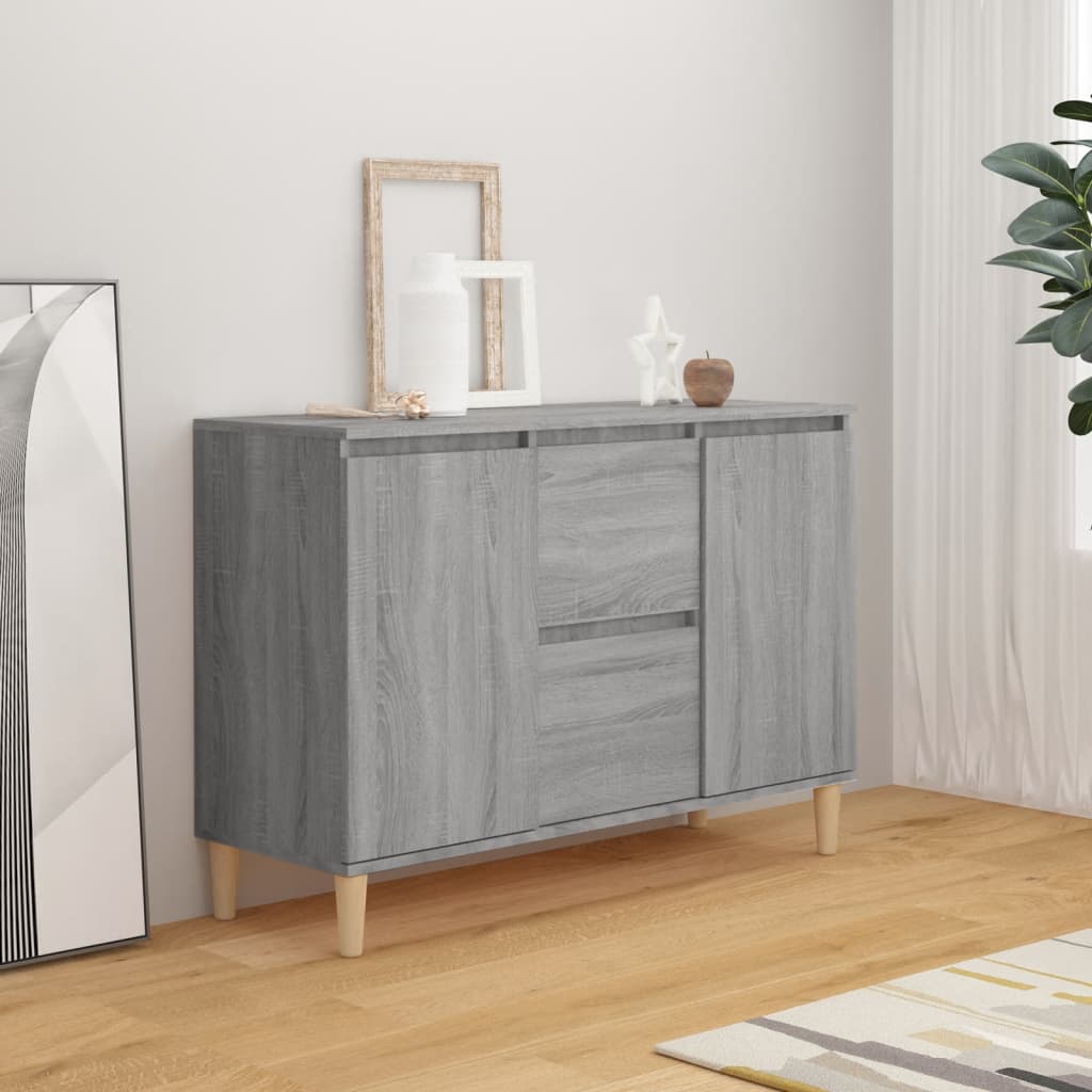 Komoda siva boja hrasta 101x35x70 cm od konstruiranog drva