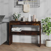 Konzolni stol dimljeni hrast 102x30x80 cm od konstruiranog drva