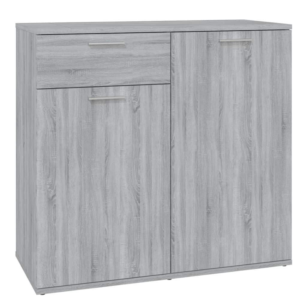 Komoda sivi hrast sonoma 80 x 36 x 75 cm konstruirano drvo