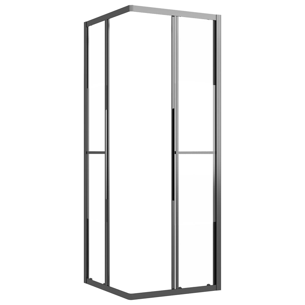 Tuš-kabina napola matirana ESG 80 x 80 x 180 cm crna