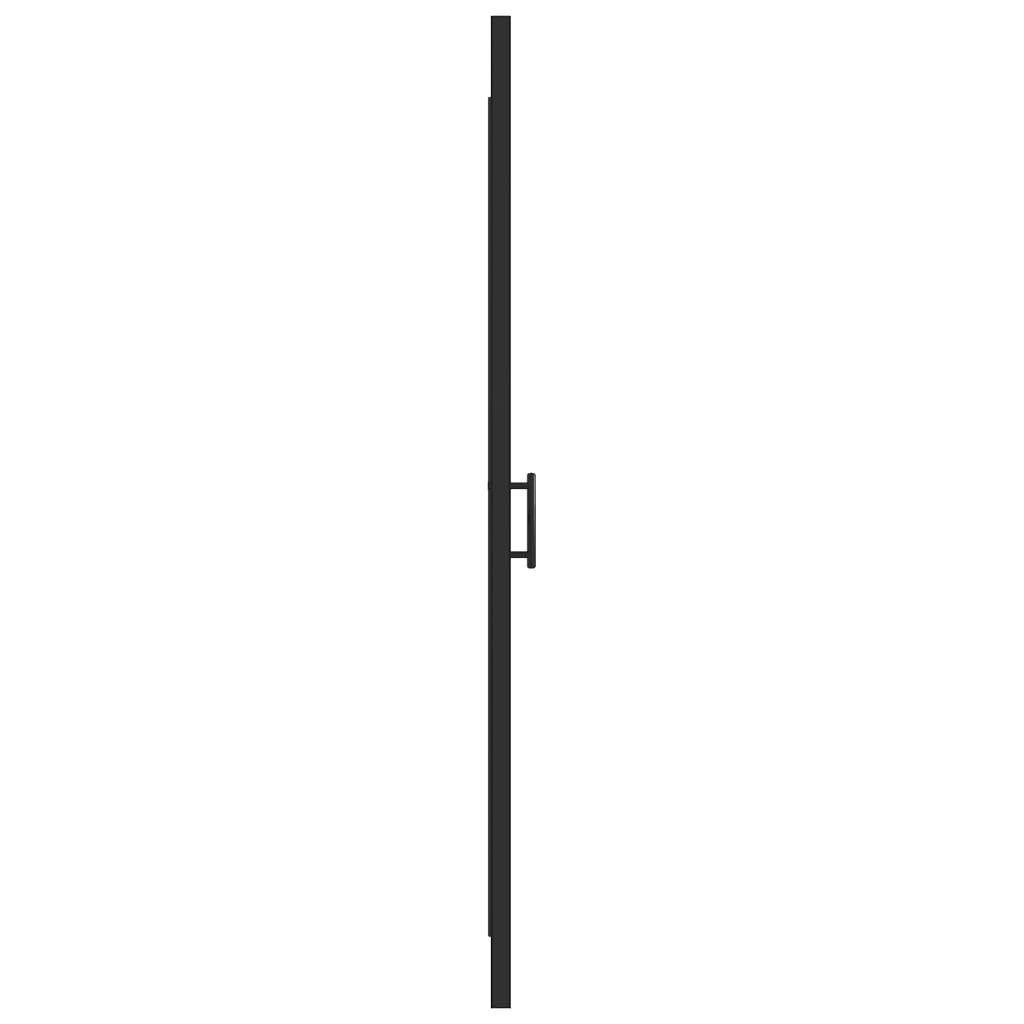 Vrata za tuš-kabinu 91x195 cm napola mutno kaljeno staklo crna