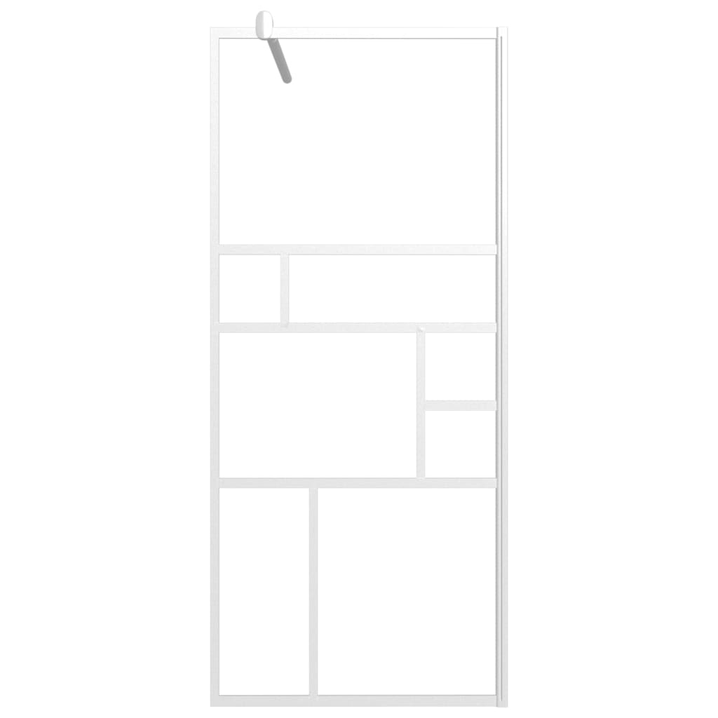 Pregrada za tuš 90 x 195 cm sa staklom ESG bijela