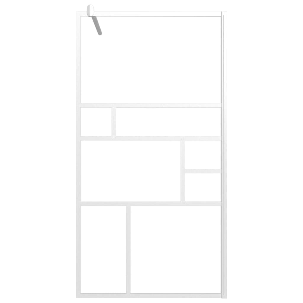 Pregrada za tuš 115 x 195 cm sa staklom ESG bijela