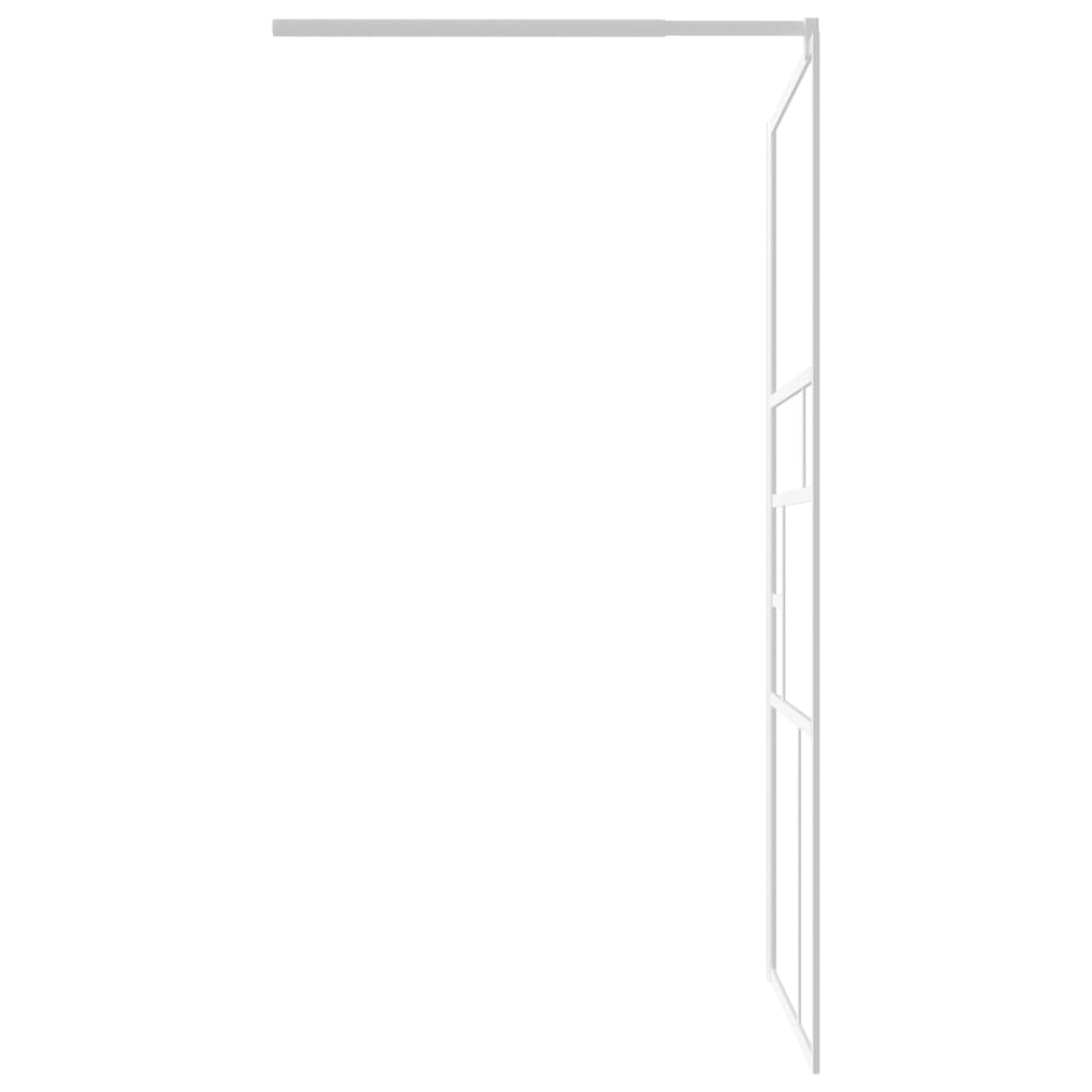 Pregrada za tuš 115 x 195 cm sa staklom ESG bijela