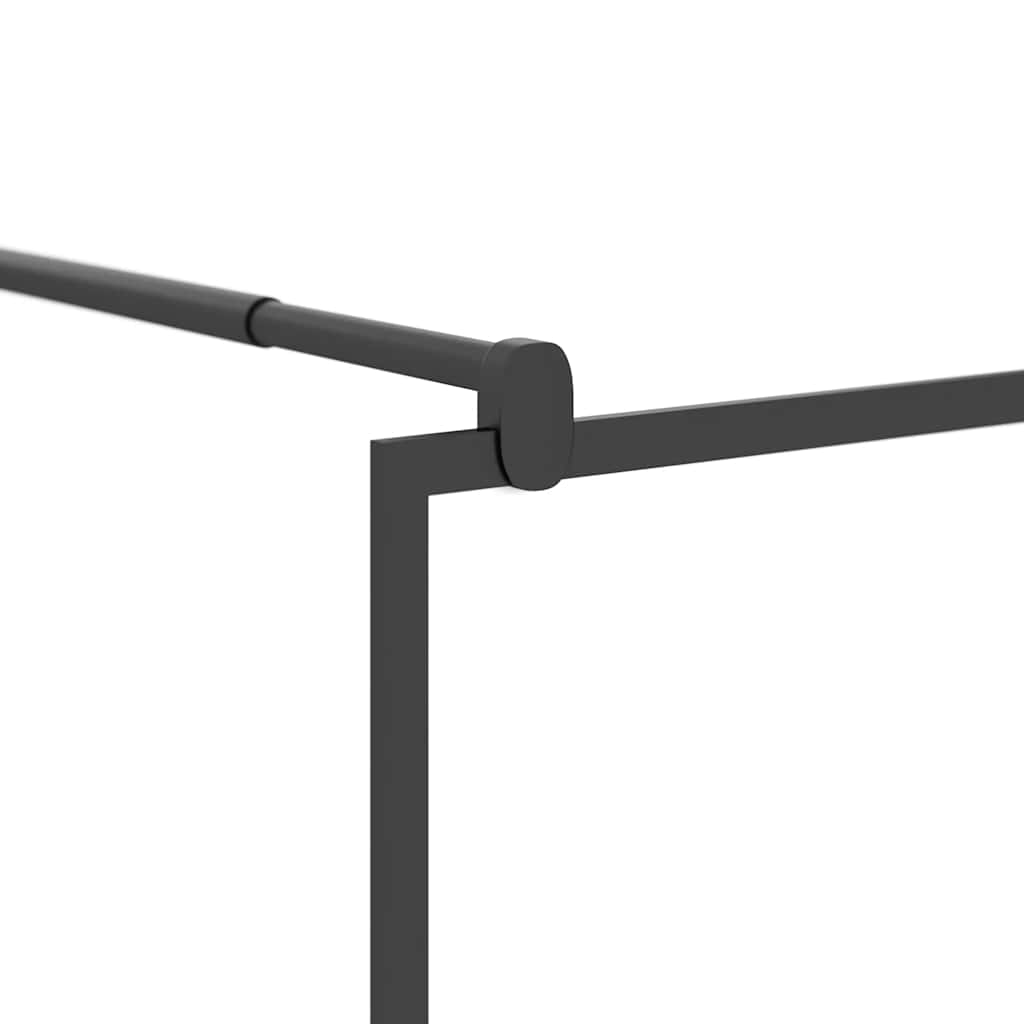 Pregrada za tuš 80 x 195 cm s mutnim staklom ESG crna