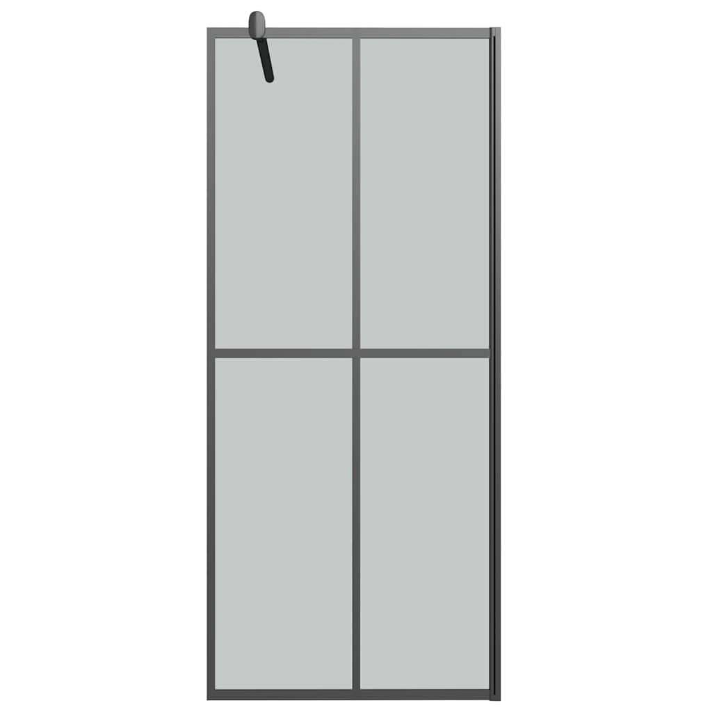 Pregrada za tuš 90 x 195 cm od tamnog kaljenog stakla