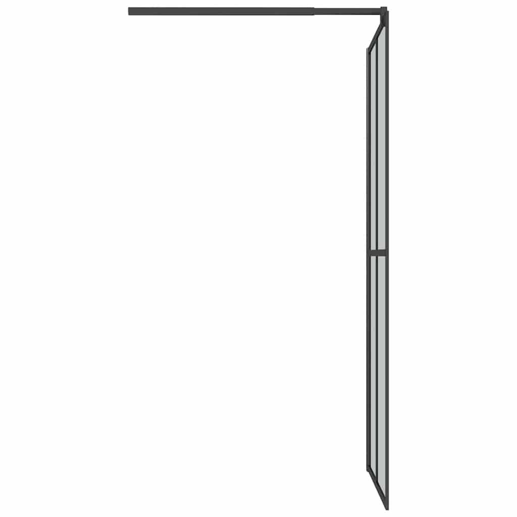 Pregrada za tuš 90 x 195 cm od tamnog kaljenog stakla