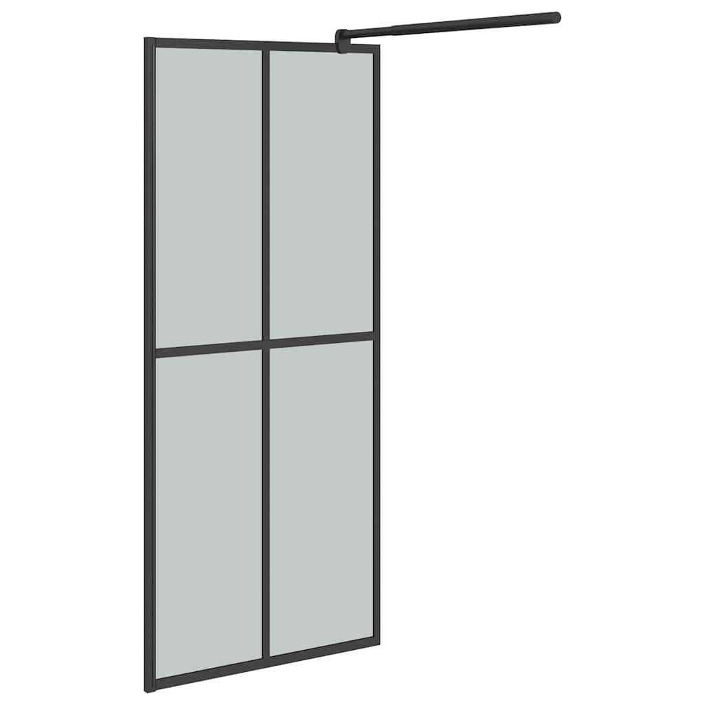 Pregrada za tuš 90 x 195 cm od tamnog kaljenog stakla