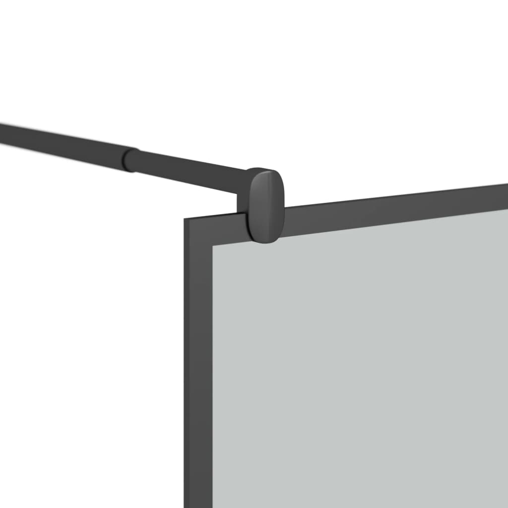 Pregrada za tuširanje 80 x 195 cm s tamnim staklom ESG crna