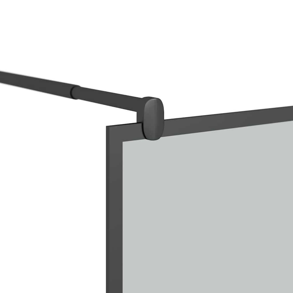 Pregrada za tuširanje 90 x 195 cm s tamnim staklom ESG crna