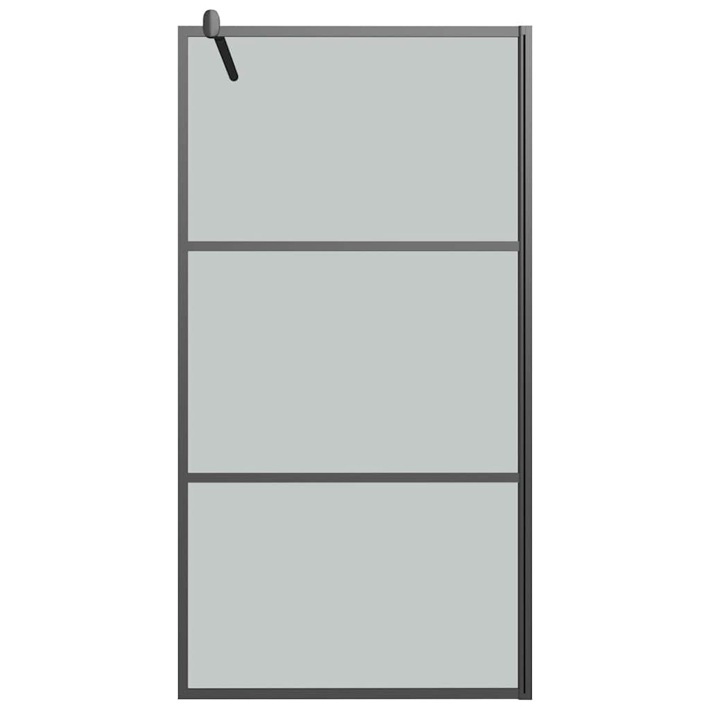 Pregrada za tuširanje 115 x 195 cm s tamnim staklom ESG crna