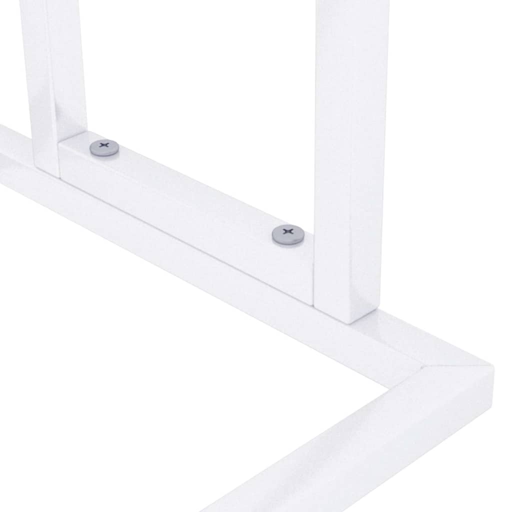 Samostojeći stalak za ručnike bijeli 48 x 24 x 78,5 cm željezni