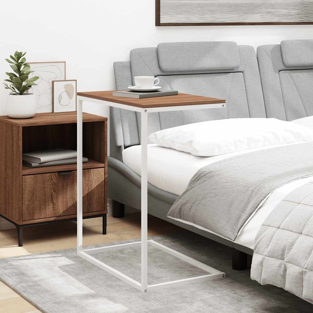 Bočni stolić bijeli 55 x 35 x 66 cm od konstruiranog drva