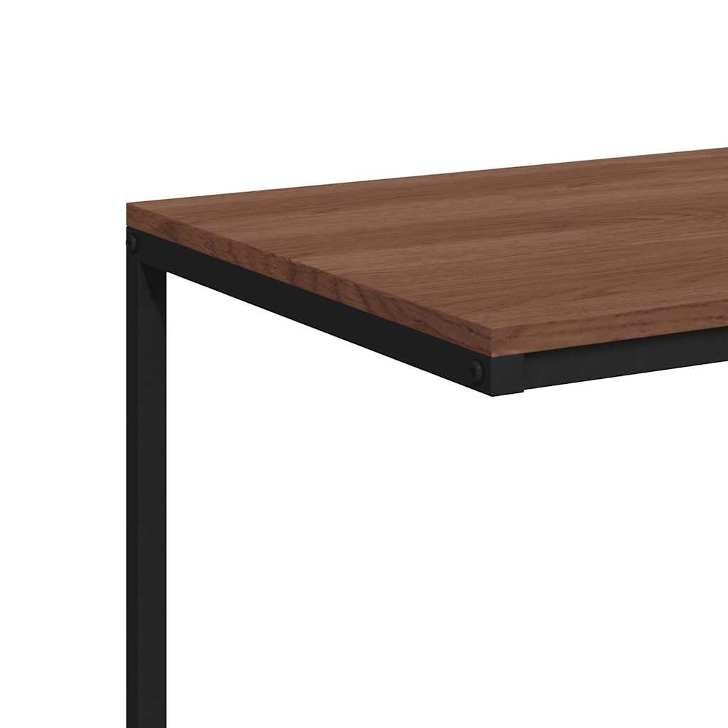 Bočni stolić s kotačima crna 55x35x70 cm konstruirano drvo