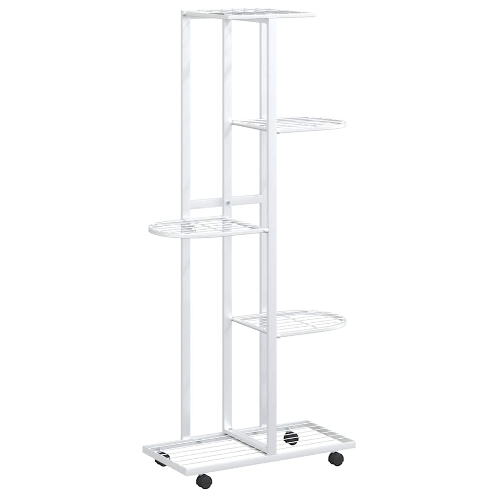 Stalak za cvijeće s 5 katova 44 x 23 x 100 cm bijeli željezni