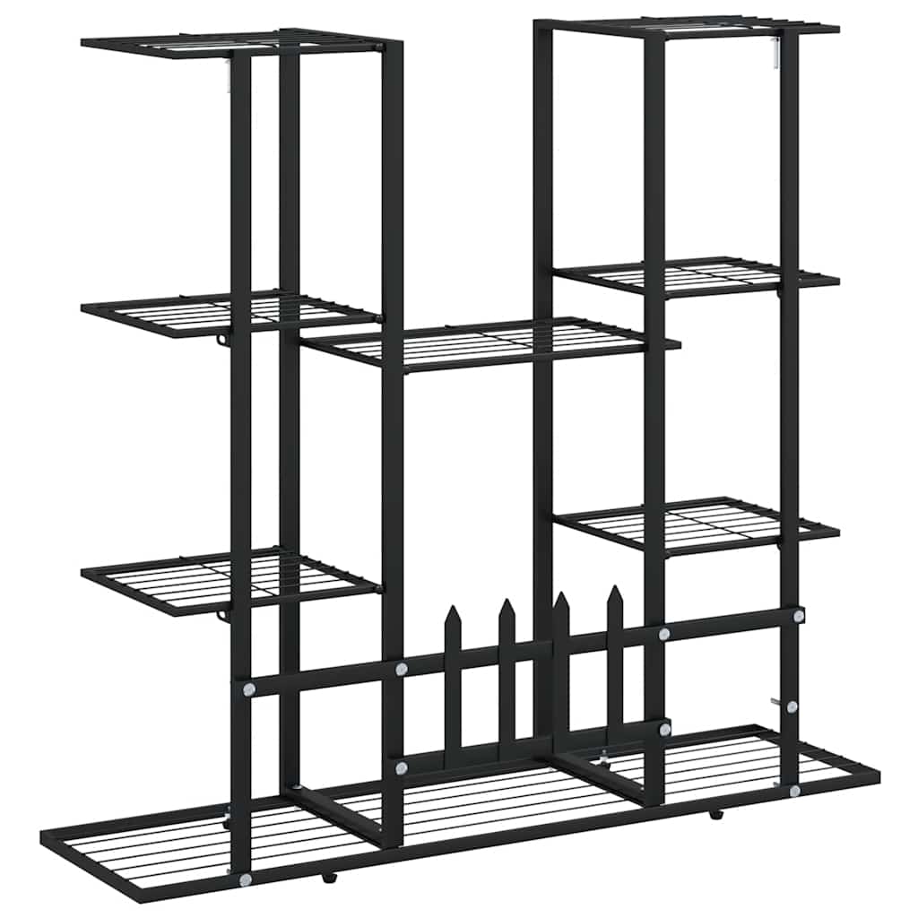 Stalak za cvijeće 94,5 x 25 x 89 cm crni željezni