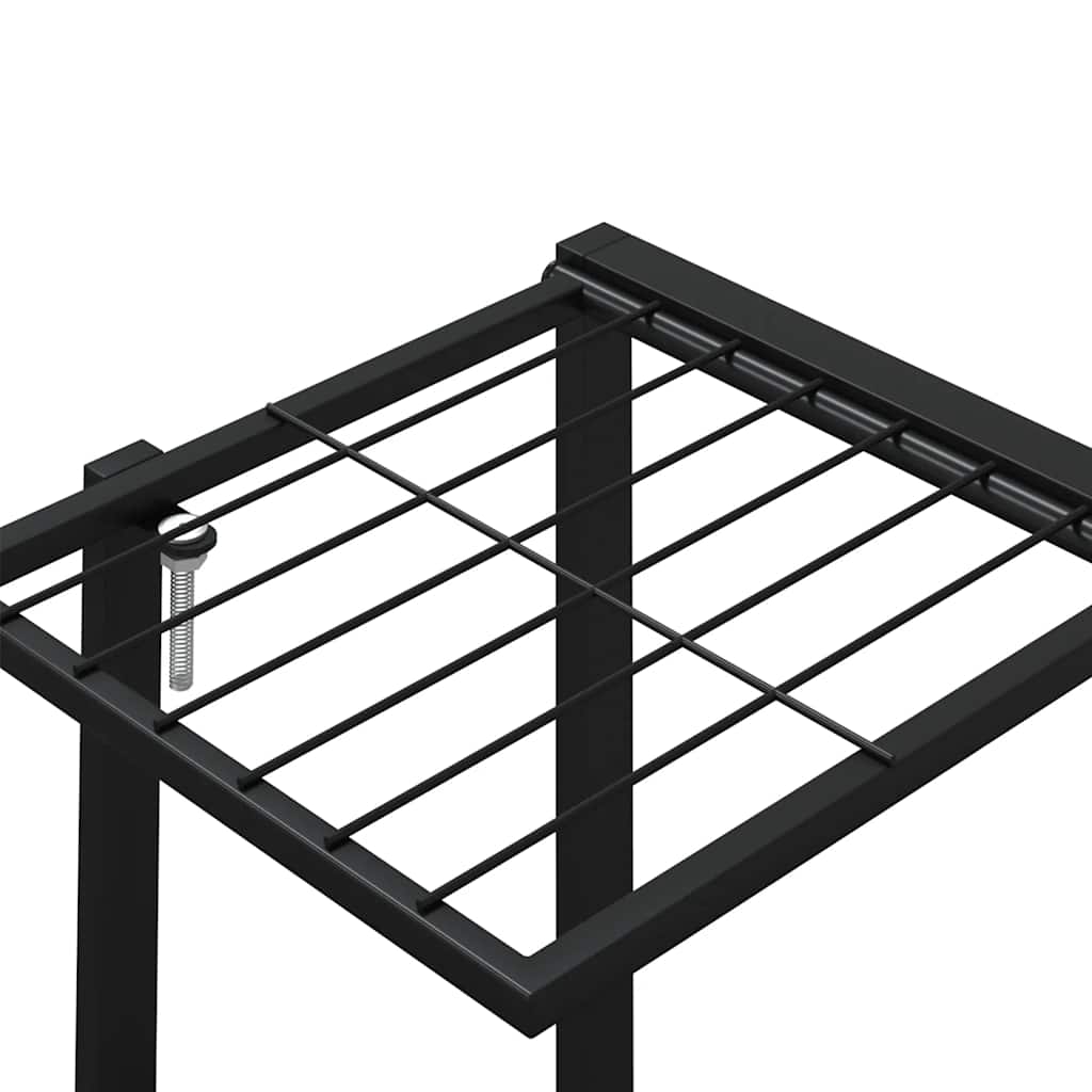 Stalak za cvijeće 94,5 x 25 x 89 cm crni željezni
