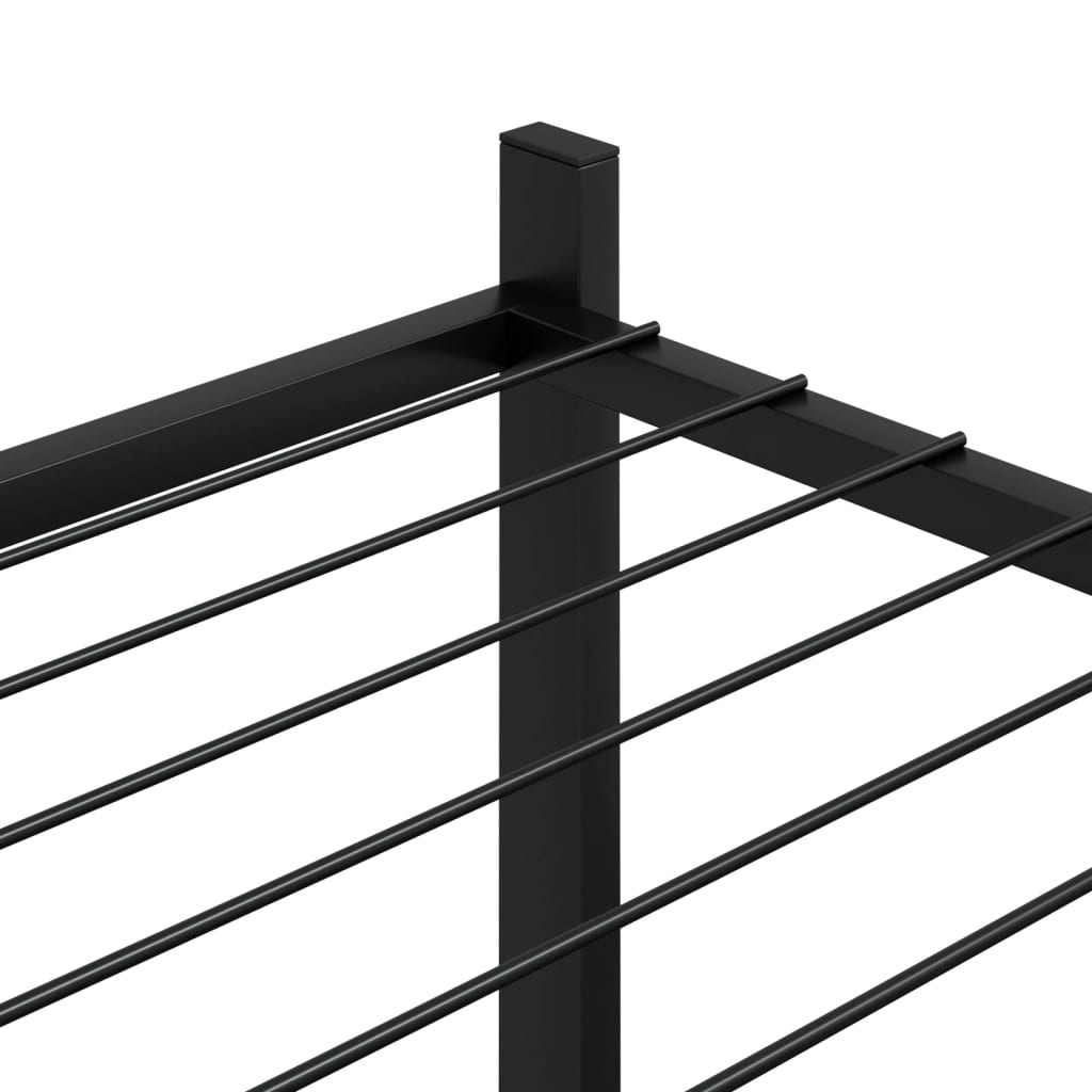 Stalak za cvijeće s kotačima 83 x 25 x 83,5 cm crni željezni