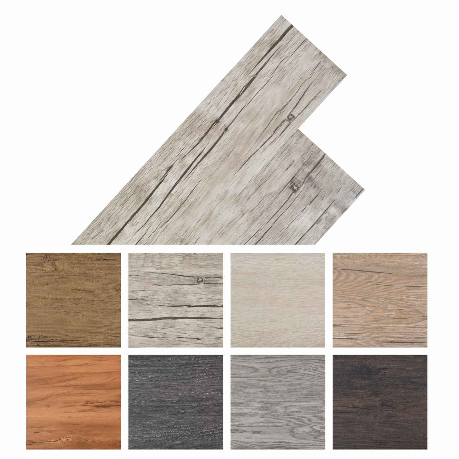Podne daske 2,51 m² 18 pcs PVC Isprana boja hrasta