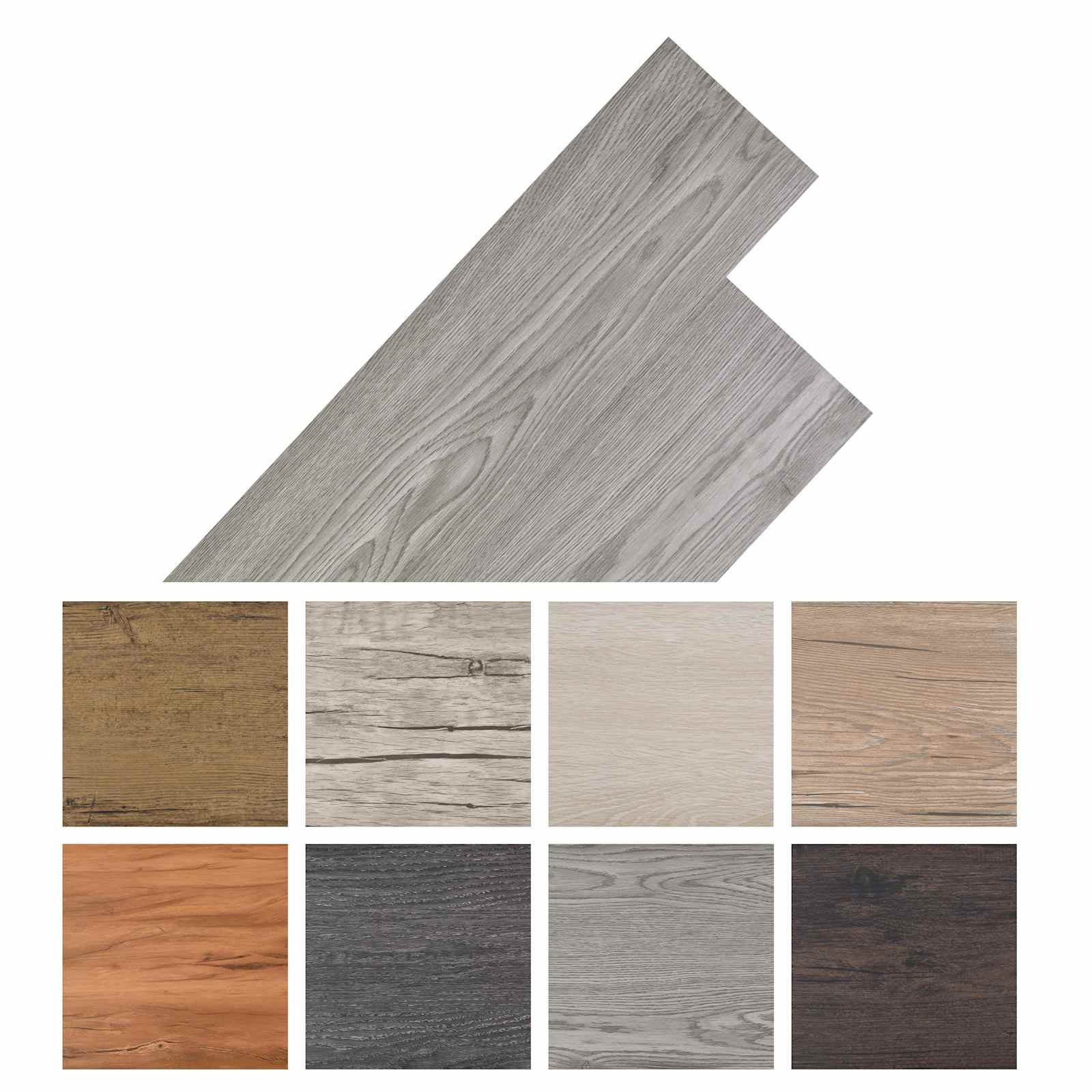 Podne daske 18 pcs Tamno siva 2,51 m² PVC