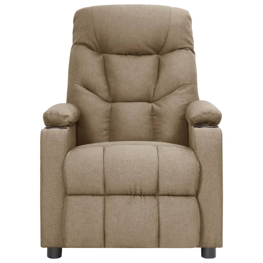 Električna masažna fotelja od tkanine smeđesiva