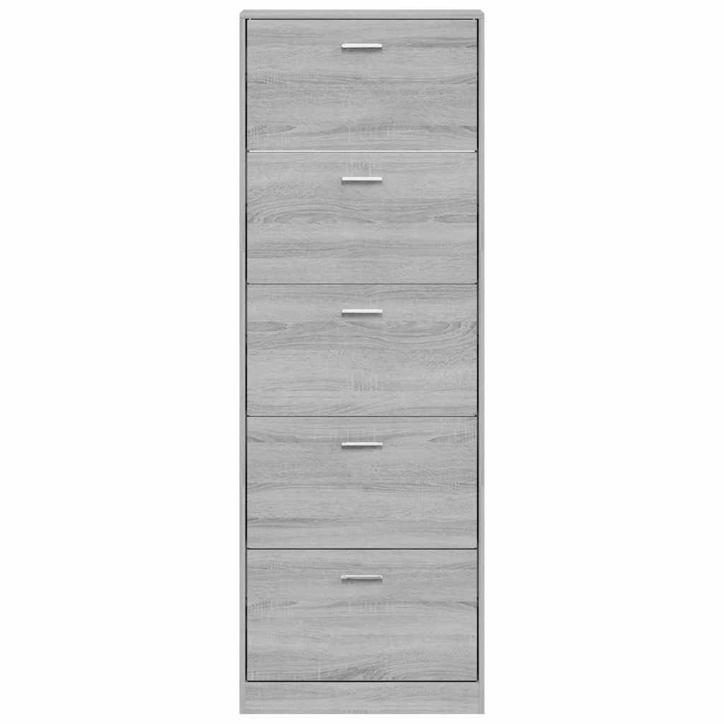 Ormarić za cipele boja hrasta 59x17x169 cm konstruirano drvo