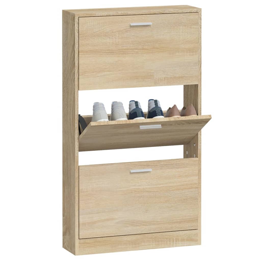 Ormarić za cipele boja hrasta 59x17x108 cm konstruirano drvo