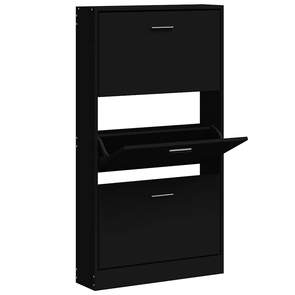 Ormarić za cipele crni 59x17x108 cm od konstruiranog drva
