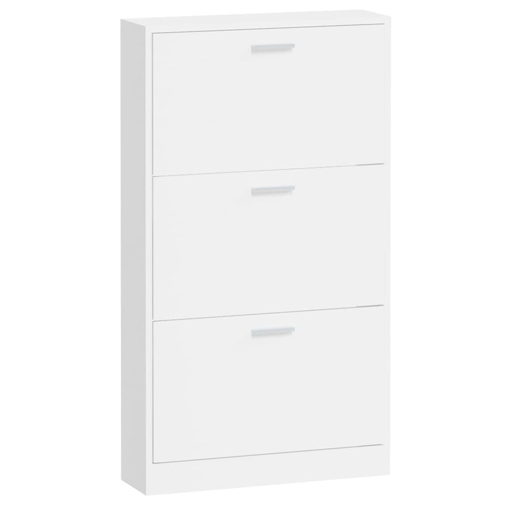 Ormarić za cipele sjajni bijeli 59x17x108 cm konstruirano drvo