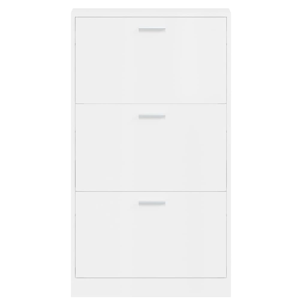 Ormarić za cipele sjajni bijeli 59x17x108 cm konstruirano drvo