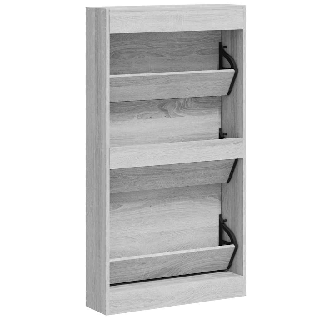 Ormarić za cipele boja hrasta 59x17x108 cm konstruirano drvo