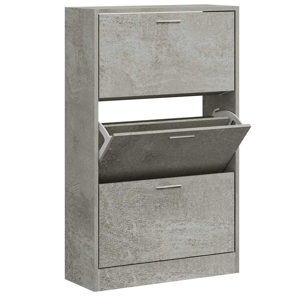 Ormarić za cipele boja betona 63x24x103 cm konstruirano drvo